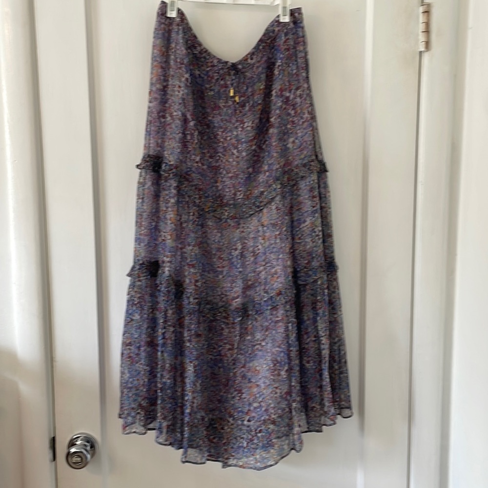 Anthropologie purple maxi skirt